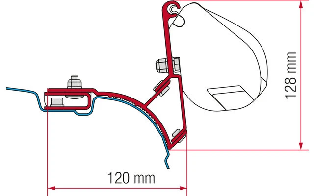 Fiamma Markisenadapter Kit VW T5/T6 Multivan Dachmontage 1 Fiamma Markisenadapter Kit VW T5/T6 Multivan Dachmontage