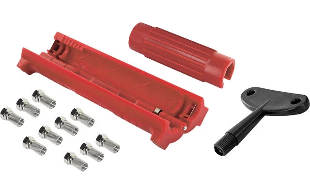InnTec F-Stecker Montageset Mit Abisolierer Und Aufdrehhilfe 1 InnTec F-Stecker Montageset Mit Abisolierer Und Aufdrehhilfe