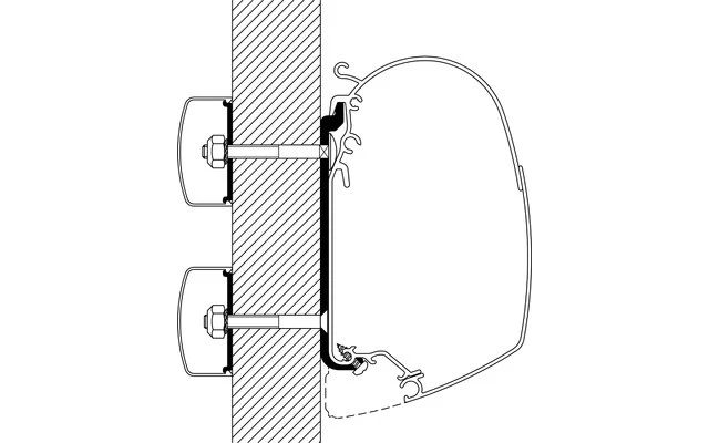 Thule Flachadapter 40 Cm Für Markise Serie 5 (5er Set ) 1 Thule Flachadapter 40 Cm Für Markise Serie 5 (5er Set )