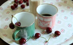 VW Collection T1 Bus Emaille Tassen Set 2 Stück 350 Ml Grün / Rosa -Dometic Verkaufsgeschäft 410420 2980355