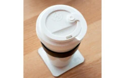 Silwy® To-Go-Cup Porzellan Becher Mit Deckel Inkl. Metall-Nano-Gel Pad Untersetzer (350 Ml) -Dometic Verkaufsgeschäft 435780 3104630