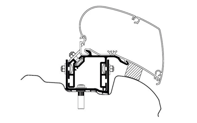 Thule Markisenadapter VW Crafter Ab Baujahr 2017 LHD (EU) 2 Thule Markisenadapter VW Crafter Ab Baujahr 2017 LHD (EU) – Bild 2