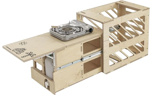 Escape Vans Eco Box Plus L Bett / Klapptisch Box 1 Escape Vans Eco Box Plus L Bett / Klapptisch Box