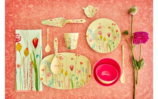 Rice Melamin Becher Medium 300 Ml Bunt Summer Rush 1 Rice Melamin Becher Medium 300 Ml Bunt Summer Rush