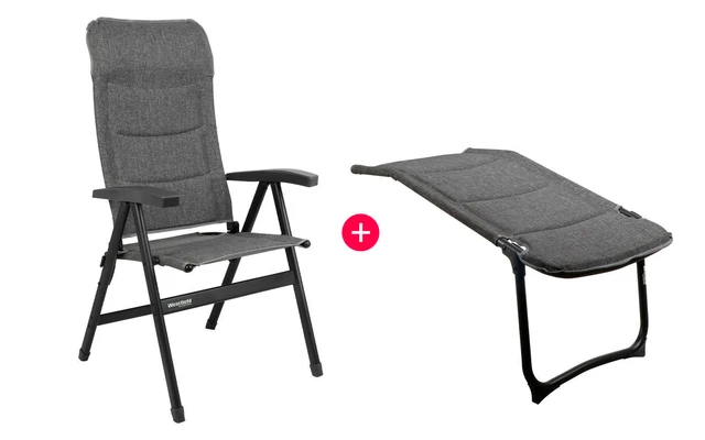 Westfield Set Traveller Vintage Klappstuhl & Beinauflage 1 Westfield Set Traveller Vintage Klappstuhl & Beinauflage