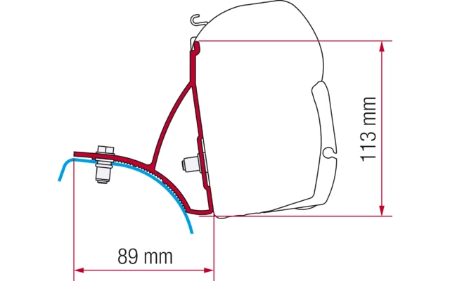 Fiamma Markisenadapter-Kit Trafic/Vivaro/Primastar 1 Fiamma Markisenadapter-Kit Trafic/Vivaro/Primastar
