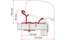 Fiamma Adapter Carthago Malibu 340 Markisenadapter Für Fiamma F80 / F65 340 -Dometic Verkaufsgeschäft 651504 4503075