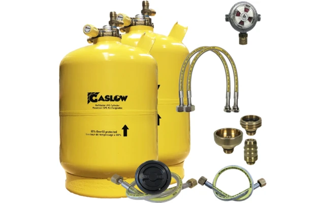 Gaslow LPG Doppelzylinder Kit Mit Einfüllstutzen 6 Kg Und 11 Kg 1 Gaslow LPG Doppelzylinder Kit Mit Einfüllstutzen 6 Kg Und 11 Kg