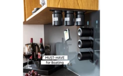 Silwy® Feinkost-Magnetgläser ALL BLACK (192 Ml) 3er-Set Inkl. Metallleiste -Dometic Verkaufsgeschäft 706742 4793213