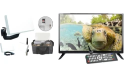 Easyfind Traveller Kit II TV Camping Set Komplettset Mit 24 Zoll Mobile Sat-Anlage Inkl. 24“ LED Fernseher